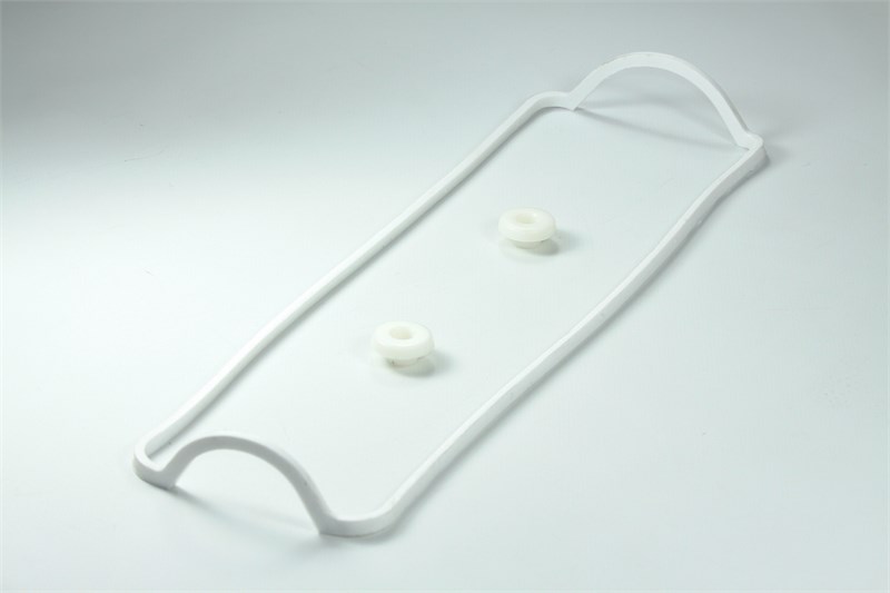 Прокладка клапанной крышки с уплотнительными втулками ВАЗ 2108-21099,2110, Калина, Гранта силикон (белый) (Балаково) 2108-1003270/77-01