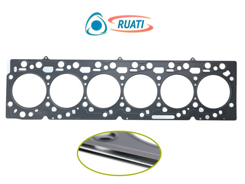 Прокладка ГБЦ дв. CUMMINS 6ISBe/6ISDe а/м КАМАЗ (металопакет чёрный, арт.: 4932210, 4929656, 719-73-54) RUATI 4932210-RN
