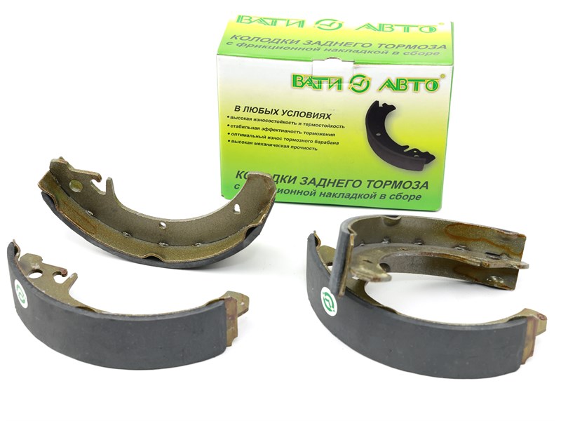 Колодка барабанного тормоза а/м ВАЗ 2108-21099, 2110-2115  (к-т 4 шт.) задние ВАТИ-АВТО 2108-3502090V KN
