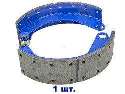 Колодка барабанного тормоза а/м ПАЗ-3205 мост КАНАШ накладка 53-я (с роликом, накладка серая) синий каркас 16(23)-3501090-01 (обыч_син.)