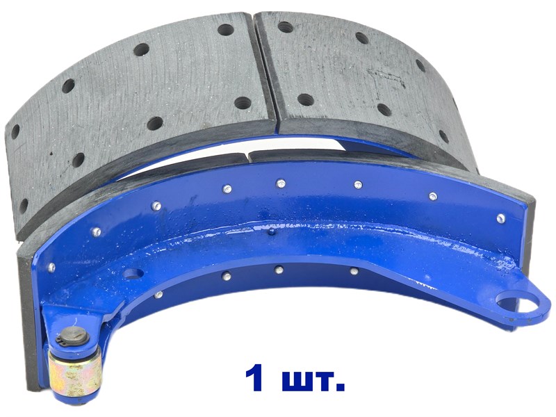 Колодка барабанного тормоза а/м ПАЗ-3205 мост КАНАШ, увеличенная накладка 16-я(с роликом) АККОР 16-3501090 (увел.)