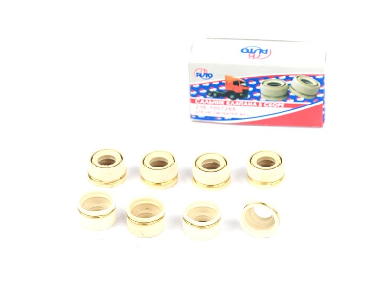 Маслосъемные колпачки (манжеты) дв. ЯМЗ 236,-238 (12мм)  комплект 8 шт. белые в коробке (Балаково) ( ОЕ 236-1007262 ) 236-1007262-1