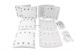 Рем. комплект тормозных накладок а/м ЛИАЗ-5256 (Сверл./раст./с заклёпками/ширина 180мм./ к-т 8 шт.) RuATI 5256-3501105-2