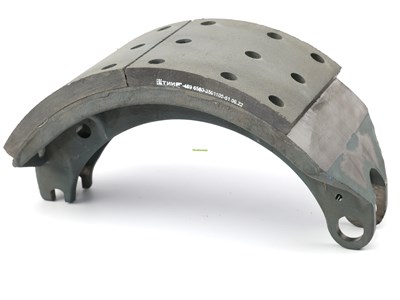 Колодка барабанного тормоза а/м КАМАЗ-ЕВРО 6440, 6520, 6522 ЛИТАЯ (накладка: короткая+короткая, улучшенная накладка КОНВЕЙЕР) (1шт.) ААЦ/ЗМД (г. Набережные Челны) 6520-3501090-51