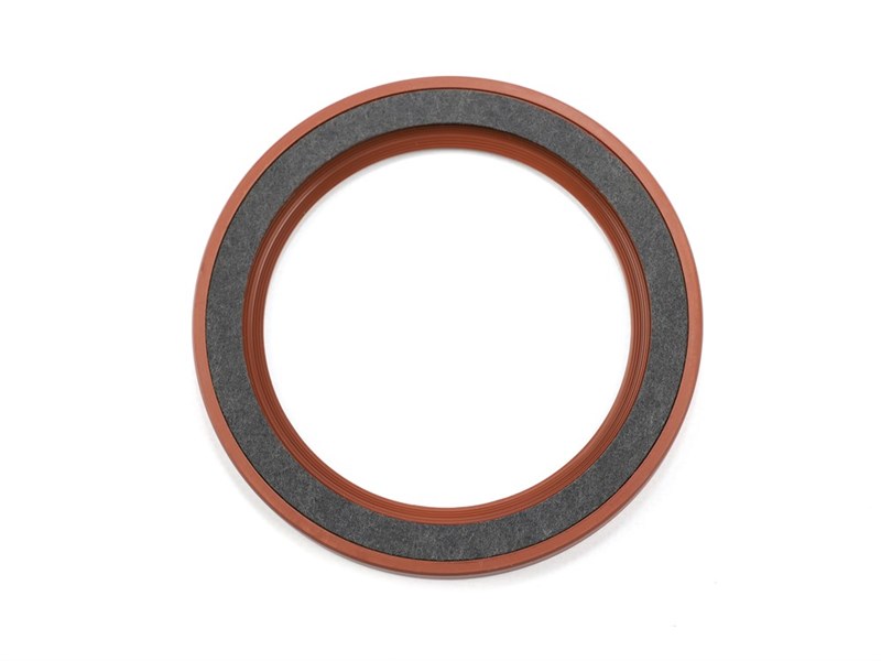 Сальник 100x125x11 дв. ЯМЗ-536, 534 коленчатого вала задний МКВ с конической губой и фетром (красный/FPM+MKB) Резинотехника г. Балаково  ( ОЕ 5340.1005161-02МКВ+ф ) 5340.1005161-02МКВ+ф