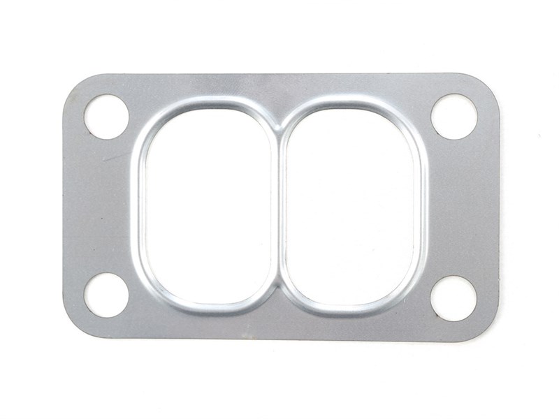 Прокладка турбокомпрессора дв. CUMMINS 6ISBe, 6CT, ISC, QSC, ISLe, QSL, 4BT, 6BT, EQB180 а/м КАМАЗ, ПАЗ (металл, арт.: 3901356, 610800110006, 3709861, прямоугольная с перемычкой, 66*48мм.) RUATI 3901356-RN (1 сл. с перемыч.)