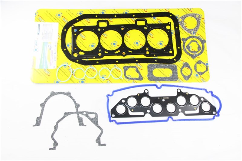 Комплект прокладок двигателя ВАЗ дв. 11182 Гранта, Ларгус 1.6 л. 8кл. (ГБЦ металл, 12 поз. 11182-1002064-03) стандарт "RUATI" RN0005-S
