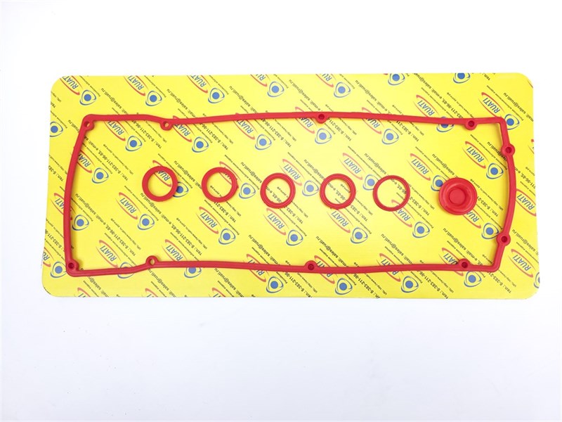 Комплект прокладок крышки клапанов дв. 40905, 40906 ЕВРО 4,5 (отв. 10) силикон красный (4 наим. 7 шт.:40624.1007245-10, 20551) RUATI RN0082