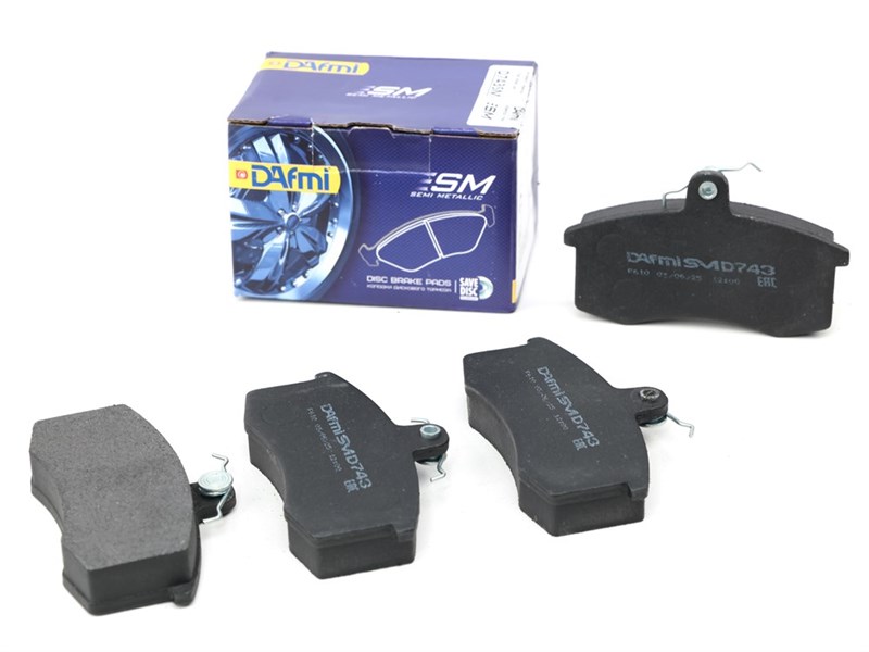 Колодка дискового тормоза а/м ВАЗ 2108-21099, 2110-2115, Калина, Приора, Гранта передняя (к-т 4 шт.) (Д743СМ) DAfmi Д743СМ