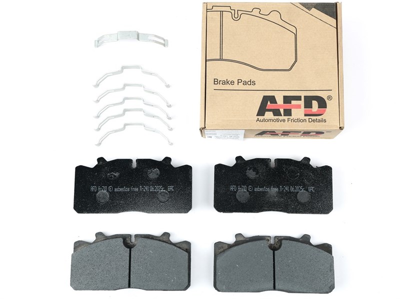 Колодка дискового тормоза (A-710)(02) системы: WABCO; PAN 17 а/м Газон NEXT, ПАЗ ВЕКТОР NEXT, Renault Trucks, Iveco (с установочным комплектом: пружинки) (к-т 4шт.) WVA 29088 (AFD) A-710 (E) 02