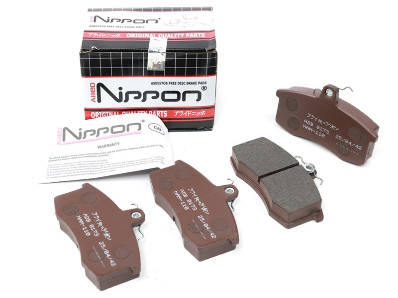 Колодка дискового тормоза а/м ВАЗ 2108-21099, 2110-2115, Калина, Приора, Гранта передняя (к-т 4 шт.) (кат. 2108-3501080) NIPPON ADB 0173