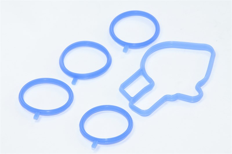 Прокладка коллектора ВАЗ 2110-2170, Приора, Калина дв. 1,6 (впускного) комплект, синий силикон (ПТП64) 2112-1008636/38-1