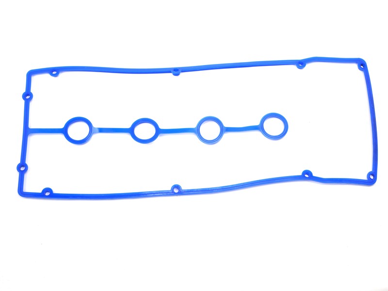 Прокладка клапанной крышки ЗМЗ 409 ЕВРО-4 синий силикон с колодцами, 10 отверстий (Балаково) 40624-1007245-10-1