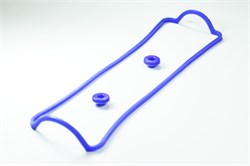 Прокладка клапанной крышки с уплотнительными втулками ВАЗ 2108-21099,2110, Калина, Гранта силикон (синий) (Балаково) 2108-1003270/77-01-1