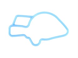 Прокладка коллектора ВАЗ 2110-2170, Приора, Калина дв. 1,6 (впускного/ рыбка) синий силикон (ПТП64) 2112-1008636-с