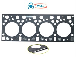 Прокладка ГБЦ ЯМЗ 535 а/м ГАЗ, ПАЗ, Лиаз, Урал на подложке (3-х слойный металл, доп арт.: 535.1003206, 499-73-49) (RUATI) RN0089