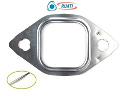 Прокладка выпускного коллектора дв. WEICHAI WP 7 а/м МАЗ,SHACMAN, SHAANXI (металл 3-х слойный с треугольниками на шпильках, 610800110005) RUATI 1003549556-RN (3сл.)