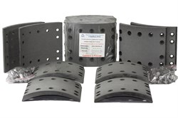 Рем. комплект тормозных накладок а/м ЛИАЗ-5256 (Сверл./раст./с заклёпками/ширина 180мм./ к-т 8 шт.) Тамбов АТИ 5256-3501105-1