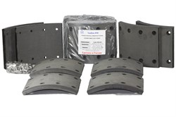 Рем. комплект тормозных накладок а/м МАЗ-5336, суперМАЗ, КрАЗ 6510 (Сверлён./расточенные/с заклёпками/ширина 160мм./ к-т 8 шт.) Тамбов АТИ 5336-3501105-011