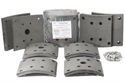 Рем. комплект тормозных накладок а/м МАЗ-101, 5440, КАМАЗ-6580 передняя ось УРАЛ-6370 средний/задний (Сверлён./расточенные/с заклёпками/ширина 180мм./ к-т 8 шт./19495,19487,81.50221.0849) Тамбов АТИ 5440-3501105-021