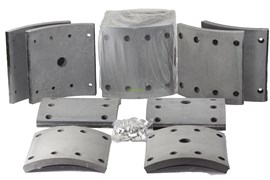 Рем. комплект тормозных накладок прицепы МАЗ (Сверл./расточен./с заклёпками/ширина 200мм./ к-т 8 шт.) (АККОР г. Набережные Челны) 9758-3501105-1