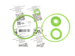 Комплект прокладок фильтра тонкой очистки масла ГАЗ-53, 3307 (5 наим. 5 поз.) зеленый силикон MVQ (ПТП64) 53-1017065/62-2