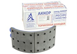 Колодка барабанного тормоза а/м КАМАЗ-ЕВРО 6440, 6520, 6522 (накладка: длинная+длинная) (1шт.) 6520-3501090-40