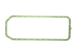 Прокладка поддона маслянного картера УРАЛ зеленая, силикон-металл, цельная (ПТП64) 740-1009040-10-1