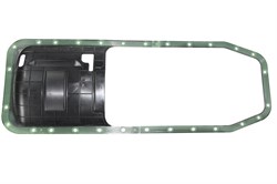 Прокладка поддона маслянного картера КАМАЗ Евро-2,3 с желобом (арт: 740-1009040, СТР 1009 031 СБ) с армированным каркасом, покрыта силиконом, цельная PA (ПТП64 г. Балаково) 740.50-1009017