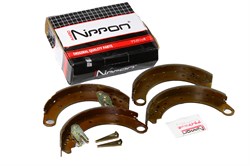 Колодка барабанного тормоза а/м УАЗ HUNTER/PATRIOT (к-т 4 шт.) задние (кат. 3163-3502090, 3160-3502090) NIPPON ABS 4502