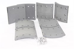 Рем. комплект тормозных накладок а/м Краз-6505 (Сверлён./расточенные/с заклёпками/ширина 180 мм./ к-т 8 шт.) 6505-3502105-1