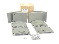 Рем. комплект тормозных накладок а/м КАМАЗ 53212,5511,5320, 65115, 53215 ЕВРО до 06.2013 г. (материал ТИИР-469, повышенный ресурс и термостойкость ОРИГИНАЛ/ Сверл./расточенные/с заклёпками/ширина 140мм./ к-т 8 шт. длинные: 65115-3501105-41 толст.+тонк./ д Ремком.№ 10. с закл. 469