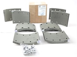 Рем. комплект тормозных накладок а/м КАМАЗ 53212,5511,5320, 65115, 65117, 53215 ЕВРО до 06.2013 г. (материал ТИИР-461, повышенный ресурс и термостойкость / Сверл./расточенные/ с заклёп./ширина 140мм./ к-т 8 шт. длинные: 65115-3501105-41 толст.+тонк./ доп. Ремком.№ 1. с закл. 461