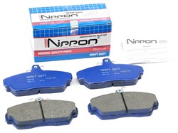 Колодка дискового тормоза а/м ГАЗ-3302 Волга, ГАЗель, Соболь передняя (к-т 4 шт.) (кат 3302-3501080) синяя коробка NIPPON ADB 0795 HD