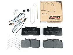 Колодка дискового тормоза (A-710)(04) системы: WABCO; PAN 17 а/м Газон NEXT, ПАЗ ВЕКТОР NEXT, Renault Trucks, Iveco (с установочным комплектом: палец\ пружинки\ пыльники\датчик износа) (к-т 4шт.)  WVA 29088 (AFD) A-710 (E) 04