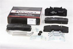 Колодка дискового тормоза (ACV 048 K) системы: WABCO; PAN 19-1 а/м ПАЗ ВЕКТОР NEXT 8.8, КАМАЗ 4308 н/о, автобус МАЗ-206 (к-т 4 шт., с установочным комплектом) WVA 29126/29313/29159 (NIPPON) ACV 048 K